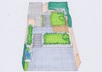3D-tekening tuinontwerp designtuin