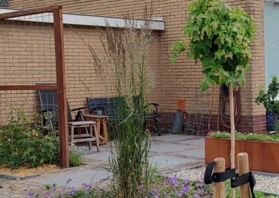 Ontwerp moderne voortuin Bodegraven - tuinarchitect tuinontwerper tuinontwerp Bodegraven