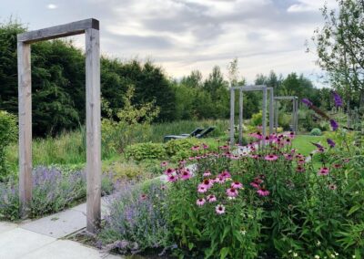 tuinontwerp met zichtlijnen in landelijke tuin