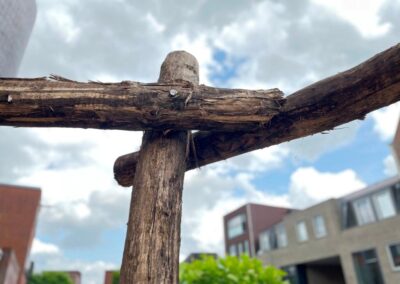 tuinontwerp pergola robiniahout - duurzame klimaatbestendige tuin Woerden Utrecht